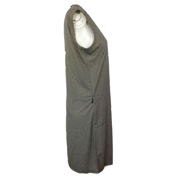 NWT Toad & Co Dress Womens Sz M Black Gray Striped Stretch Knit Tank‎ - Picture 2 of 13